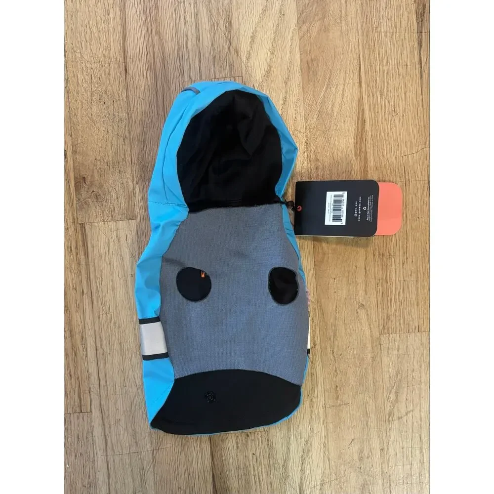 NWT Dog Cat Goo-Eez Reflective Hooded Raincoat Jacket Baby Blue/Grey By XXS
